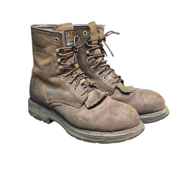 Ariat Waterproof Composite Toe Leather Work Boot Shoes Size 10 EE